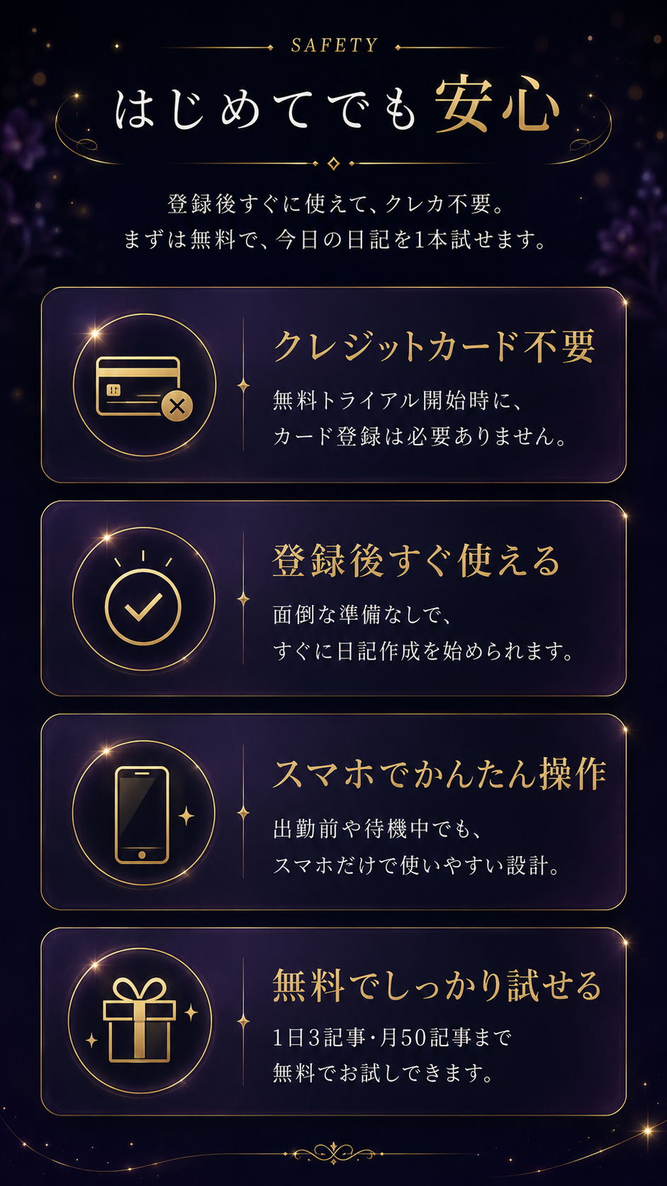 よる日記 はじめてでも安心